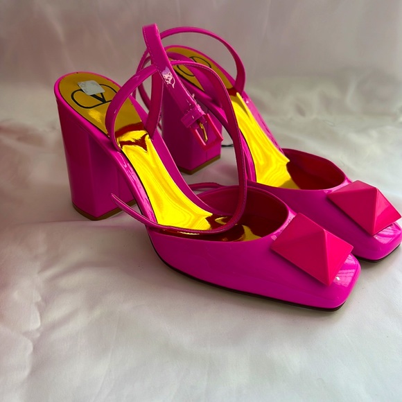 One stud patent leather pump with matching stud 90MM - Picture 7 of 8